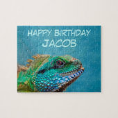 Colorful Iguana Birthday Legpuzzel (Horizontaal)