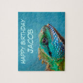 Colorful Iguana Birthday Legpuzzel (Verticaal)
