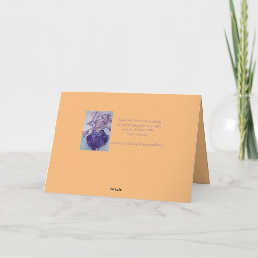 Colorful IJsland Poppie Waterverf Bloemfloraal Kaart (Achterkant)