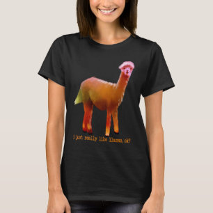 Colorful ik hou echt van Lamas OK grappige Animal T-shirt