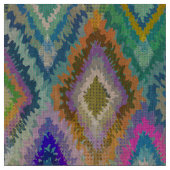 Colorful Ikat Tribal Geometric Pattern 2 Stof (Close Up)