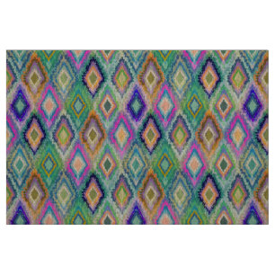 Colorful Ikat Tribal Geometric Pattern 2 Stof
