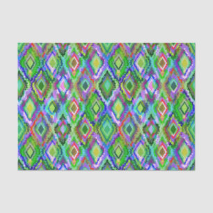 Colorful Ikat Tribal Geometric Pattern 2 Tissuepapier