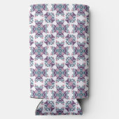 Colorful IkatFloral Motif Pattern Seltzer Blikjeskoeler (Achterkant)