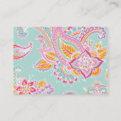 Colorful Illustrated Bohemian Paisley Henna Visitekaartje (Achterkant)