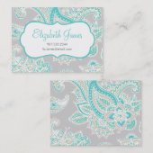 Colorful Illustrated Bohemian Paisley Henna Visitekaartje (Voorkant / Achterkant)