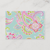 Colorful Illustrated Bohemian Paisley Henna Visitekaartje (Achterkant)