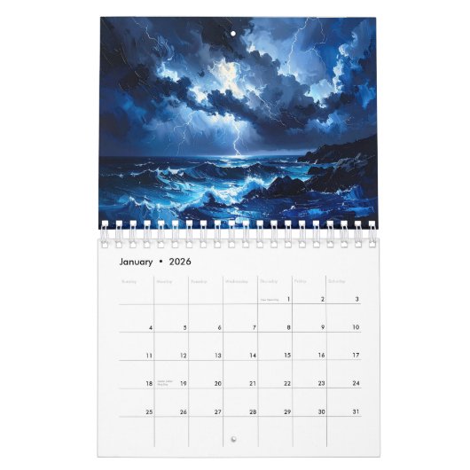 Colorful Impasto Art Calendar Kalender (Jan 2026)