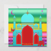 Colorful Indian Fantasy Kids Birthday Uitnodiging (Achterkant)