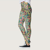 Colorful Indian Mexican Ethnic Oriental Rug Mandal Leggings (Links)