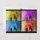 Colorful Indian Warrior carving Briefkaart (Voorkant / Achterkant)