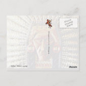 Colorful Indian Warrior carving Briefkaart (Achterkant)