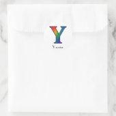Colorful Initial Letter Y Sticker (Tas)
