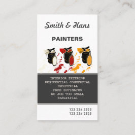 Colorful Ink Splash Professional House Painter Visitekaartje
