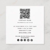 Colorful  Insect Illustratie QR Code Vierkante Visitekaartje (Achterkant)