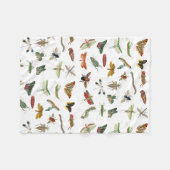Colorful  Insect Illustrator Patroon Fleece Deken (Voorkant (Horizontaal))