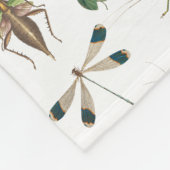 Colorful  Insect Illustrator Patroon Fleece Deken (Hoek)