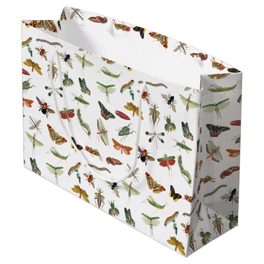 Colorful  Insect Illustrator Patroon Groot Cadeauzakje (Achterkant Gekanteld)