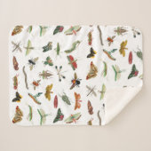 Colorful  Insect Illustrator Patroon Sherpa Deken (Voorkant (horizontaal))