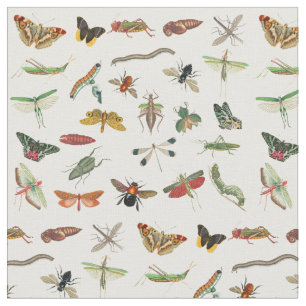Colorful Insect Illustrator Patroon Stof