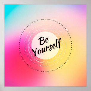 Colorful & Inspirating Modern Typography Quote Poster