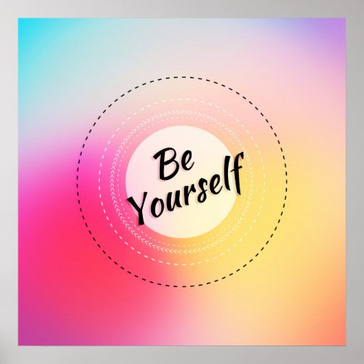 Colorful & Inspirating Modern Typography Quote Poster (Voorkant)