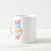 Colorful Inspirational Coffee Mug Koffiemok (Voorkant links)