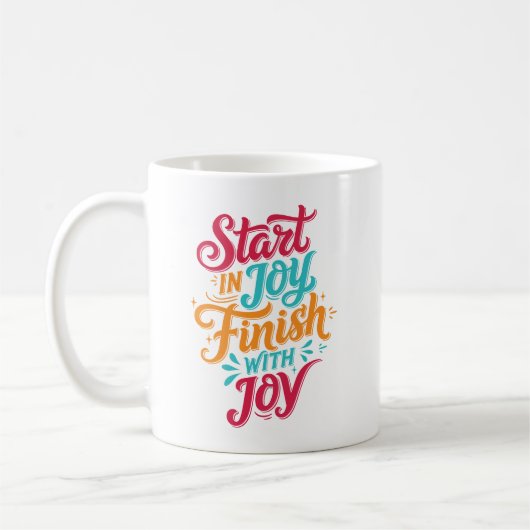 Colorful Inspirational Coffee Mug Koffiemok (Links)