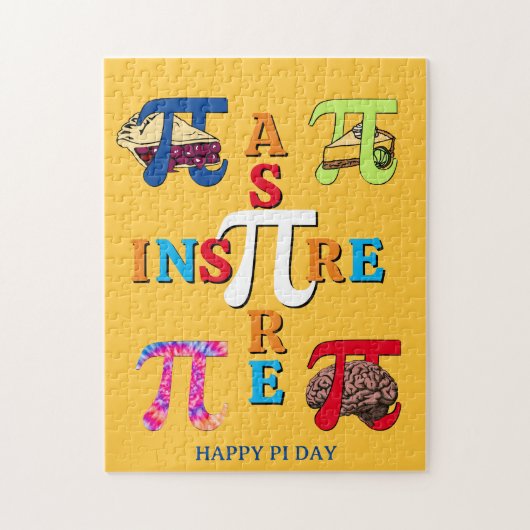 Colorful Inspire Aspire Pies Happy Pi Day Legpuzzel (Verticaal)