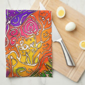 Colorful Inspirerend Friendship Words Theedoek (Quarter Fold)