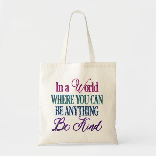 Colorful Inspirerend Glitter Tote Bag (Voorkant)
