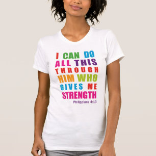 Colorful Inspirerend Philippians 4:13 Tanktop