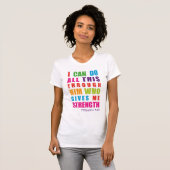 Colorful Inspirerend Philippians 4:13 Tanktop (Voorkant volledig)