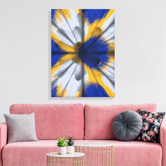 Colorful Interference Pattern Canvas Afdruk (Insitu (Woonkamer))
