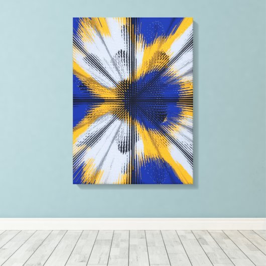 Colorful Interference Pattern  Canvas Afdruk (Insitu (Houten vloer))