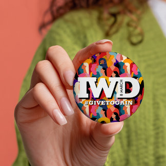 Colorful International Women's Day IWD Ronde Button 7,6 Cm