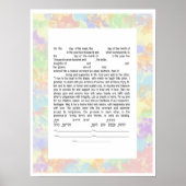 Colorful Interreligieuze Text Ketubah Poster (Voorkant)
