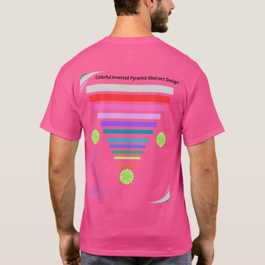 Colorful Inverted Pyramid Abstract Design T-shirt (Achterkant)