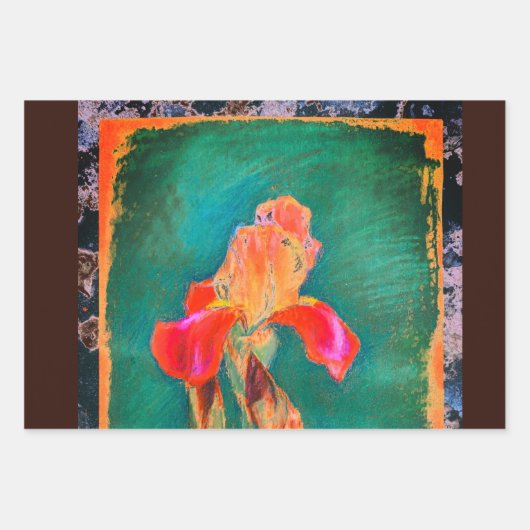 Colorful Iris Flower Inpakpapier Vel (Voorkant 3)