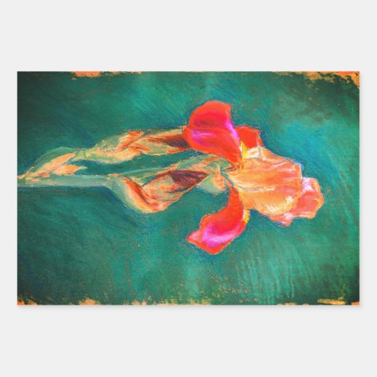 Colorful Iris Flower Inpakpapier Vel (Voorkant)