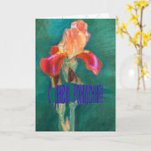 Colorful Iris Flower Kaart (Gele Bloem)