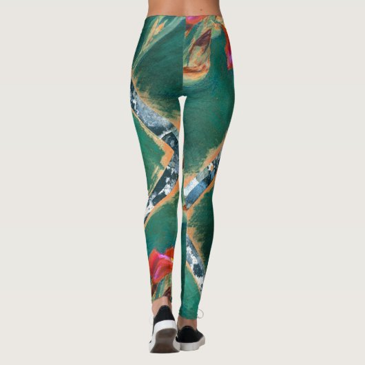 Colorful Iris Flower Leggings (Achterkant)