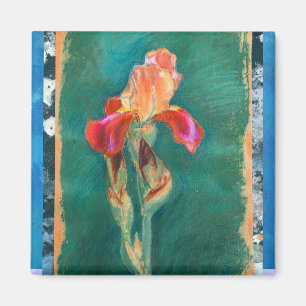 Colorful Iris Flower Magneet