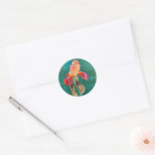 Colorful Iris Flower Ronde Sticker (Envelop)