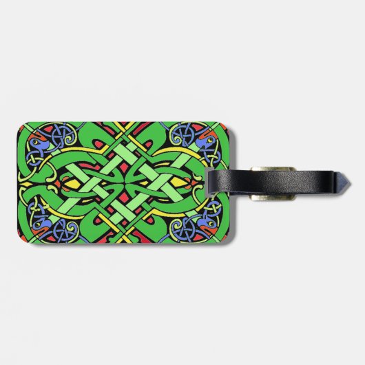 Colorful  Irish Celtic Knot Bagagelabel (Achterkant horizontaal)