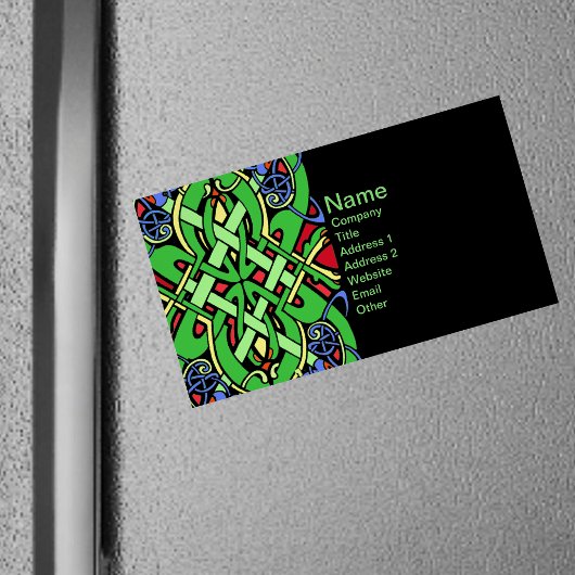 Colorful  Irish Celtic Knot Visitekaartje Magneet