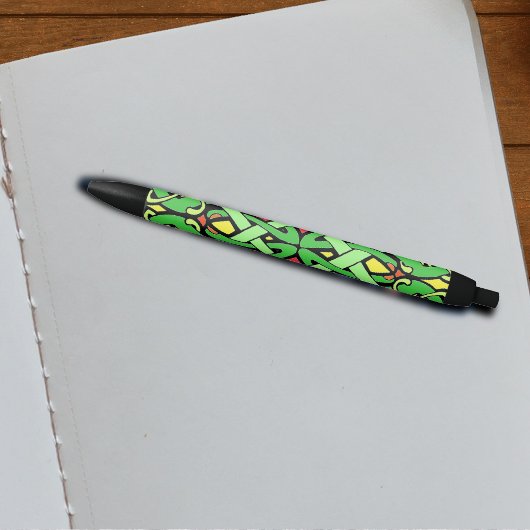 Colorful  Irish Celtic Knot Zwarte Inkt Pen