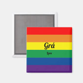 Colorful Irish Gay Pride Flag Magnet (Voorkant / Achterkant)