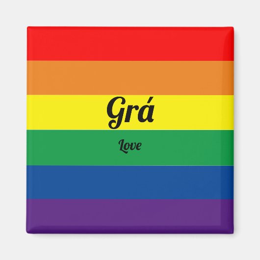 Colorful Irish Gay Pride Flag Magnet (Voorkant)