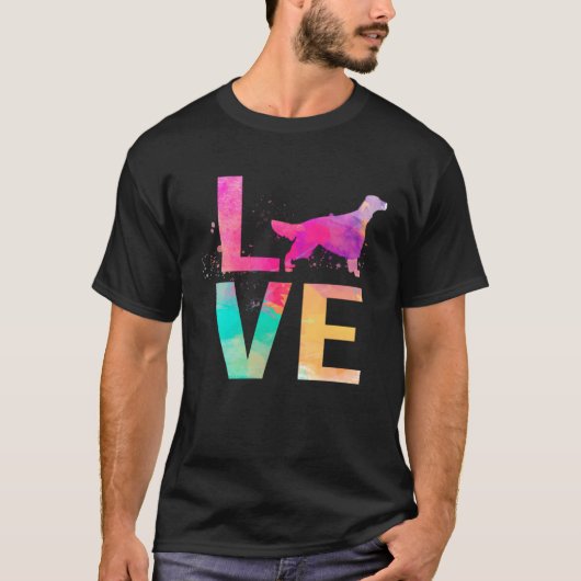 Colorful Irish Setter Dog Mom  Irish Setter T-shirt (Voorkant)